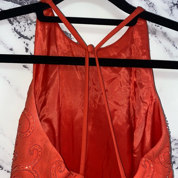 Marie St. Claire Orange Long Dress - Picture 7 of 11